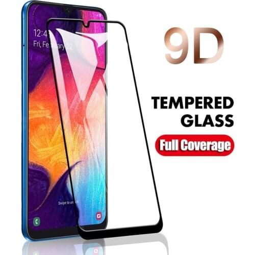 Tempered Glass for Samsung A50 A30 A40 A10 A20 Full caverage 9D Coverage Screen Protector for Samsung A60 70 80 90 All Glue