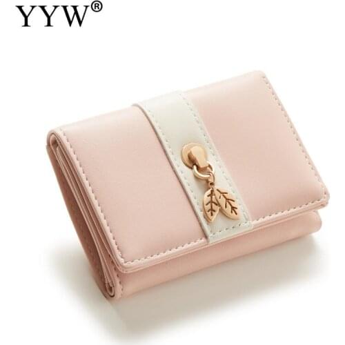 Square Clutches Purse Fashion Leather Pink Short Wallet Soft Surface Female Daily Pouch Blue Black Classical Concise Wallet