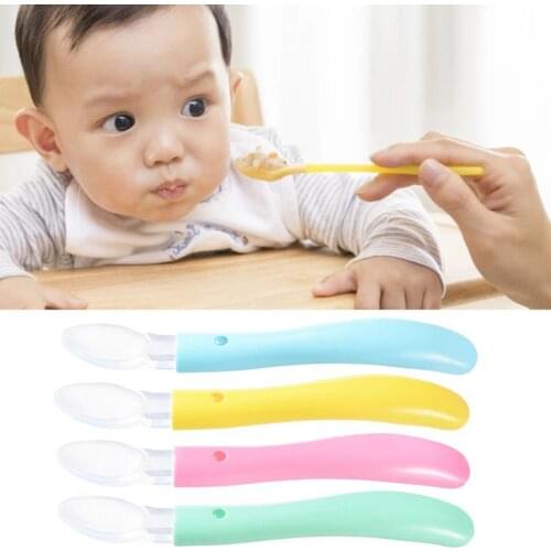 1 Set Feeding Spoon Long Handle Portable Utensils Baby Food Feeding Tableware Eco-friendly Babies Dinnerware Newborn Utensil