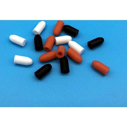 10Pcs White/Black/Orange-red Silicone Rubber Plug 3*6*9mm End Cover Caps Blanking Plugs For Syringe Injector