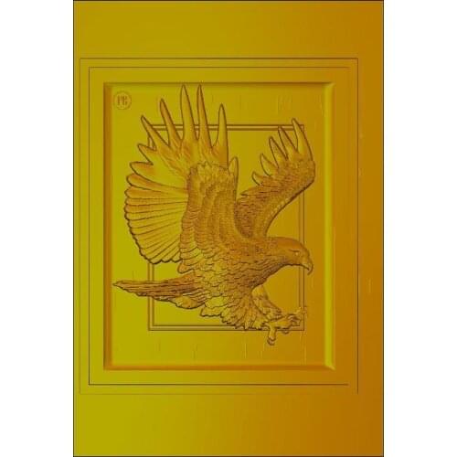 3d model relief for cnc in STL file format panno_eagle