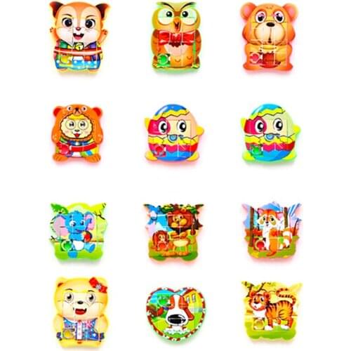 5*4.8cm Numbers Cute Animals Educational Jigsaw Puzzle Toys Puzzles Gift Game Style Plastic Childrens Educational Toys