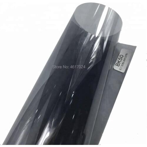 50cmX200cm car window sticker anti-scratch 50% VLT heat rejection window tinted glue film