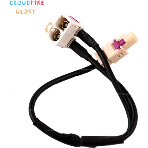CloudFireGlory Radio Antenna Adapter Cable Wire Harness Two To One For VW RNS 310 RNS315 RNS510 RCD310 RCD510 MFD3