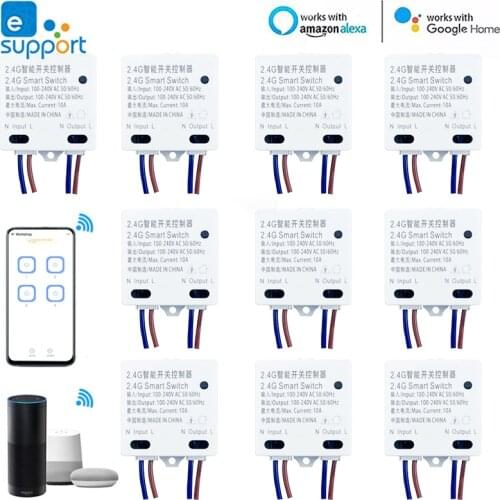 1-20PCS Mini DIY Wireless Smart Switch Smart Home Automation Module BASIC-2.4G EWeLink Remote Switch Work With Alexa Google Home