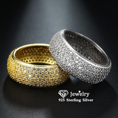 CC Luxury Jewelry Rings For Women S925 Sterling Silver Cubic Zirconia Bridal Wedding Classic Bijoux Femme Drop Shipping CC195