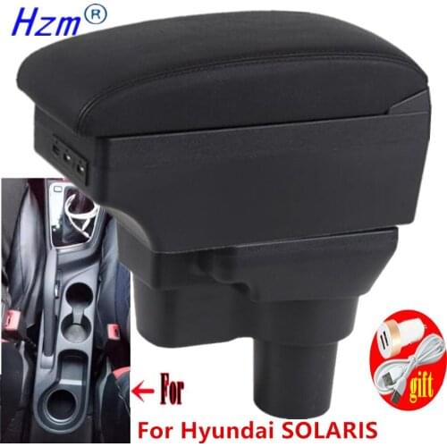 For Hyundai solaris 2/accent/Verna armrest box central Store content box accessories 2016 2017 2018 2019 2020