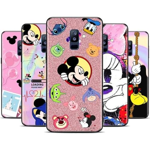 Disney mickey mouse estilo For Samsung Galaxy A9 A8 Star A8S A7 A6 A6S A5 A3 Plus 2018 2017 2016 A750 Black Phone Case