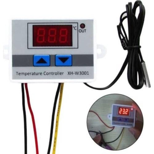 12V Digital LED Temperature Controller Thermostat Switch Waterproof Probe Wire Connect High Sensitivity Temperature Sensor