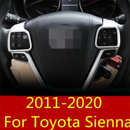 For Toyota Sienna 2011-2020 steering wheel Sequin decoration Patch Bright strip Interior decoration Modification Car accessories