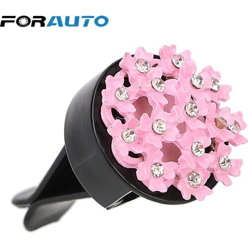 FORAUTO Perfumes Creative Fragrance Smell Car Air Freshener Ornament Aromatic Car Styling Outlet Vent Clip Elegant Flower