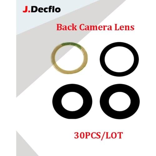 JDecflo 30PCS/Lot Back Camera Glass Lens For iPhone 11 Pro 11Pro Max Rear Camera Cover 3M Sticker Holder Replacement Parts