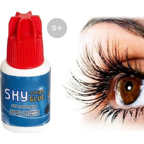 S+ Eyelash Extension Glue Fast Drying Strongest SKY False Eyelash Extension Glue 7-8 Week Lasting Time Professional Use Only 5ml