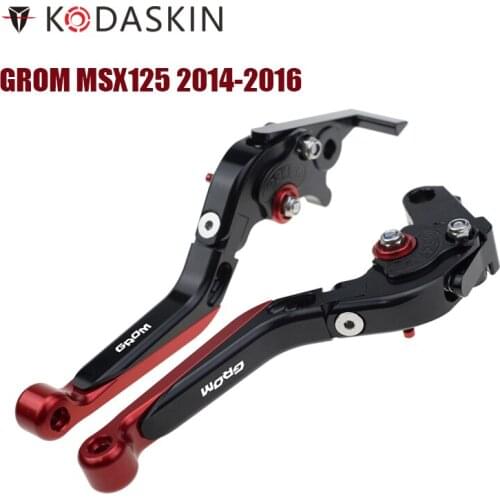KODASKIN Left and Right Folding Extendable Brake Clutch Levers for Honda GROM MSX125 2014-2016