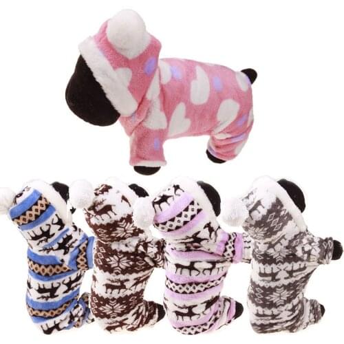Coral Fleece Pet Clothes Dog Clothes Cat Clothes Four-Legged Fleece Teddy Small Dog