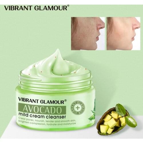VIBRANT GLAMOUR Massage Mask Avocado Face Cleanser Shrink Pores Remove Blackhead Strawberry Nose Smoothing Moisturizing Mask