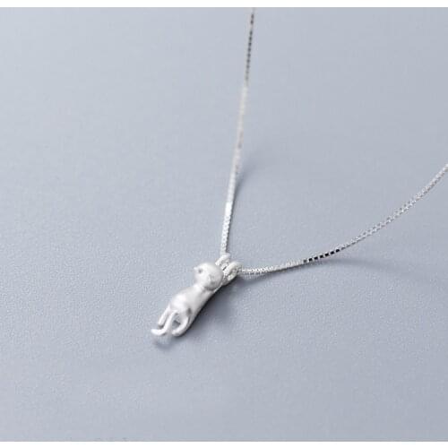 MloveAcc 925 Sterling Silver Necklaces Cats Pendants&Necklaces Pure Sterling Silver 925 Necklace Jewelry Collar Colar de Plata