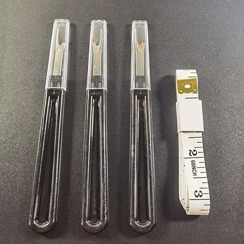 4 Pcs Sewing Kit Metal Plastic Handle Craft Thread Cutter Seam Ripper Stitch Needle Arts DIY Sewing Tools With Sewing Ruler