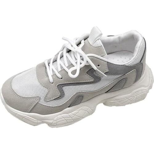 2021 new summer breathable mesh womens thick-soled sports and leisure all-match tennis shoes fashion shoes