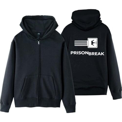 Prison Break Clown Man Boy Coat Full Zip Hoodie Fleece Hooded Jacket Autumn Winter Couple Clothes ZIIART