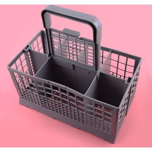 Plastic Universal Dishwashers 7 Compartment Cutlery Basket Folding handle