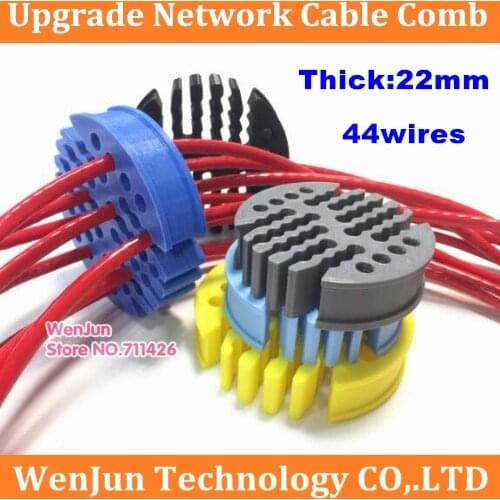 44holes Network Cable Combs router network cabinet machine room Organizer Arrangement Tiy Tool 20mm thick for Catgeory 5/6
