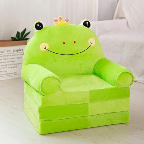 Three-layer Folding Kid Sofa Bed Nap Fashion Cartoon Crown Seat Cute Baby Stool Kindergarten Cushion Lazy Sofa Child Chair