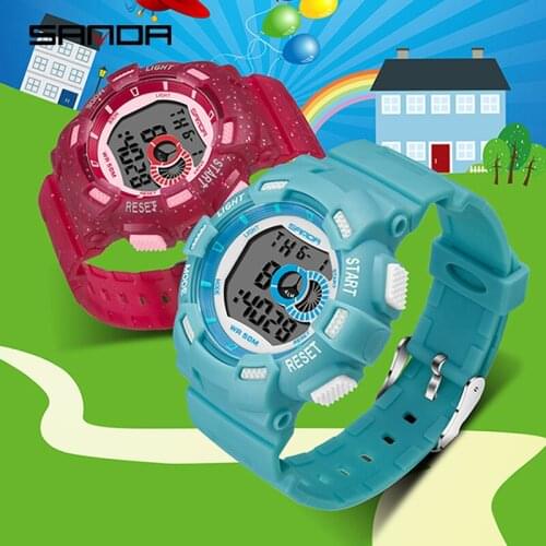 BASID Sport Watch Kids Boys Girls Child Colorful Watches Cartoon Waterproof For Birthday Gifts Digital Clocks Students Women Men