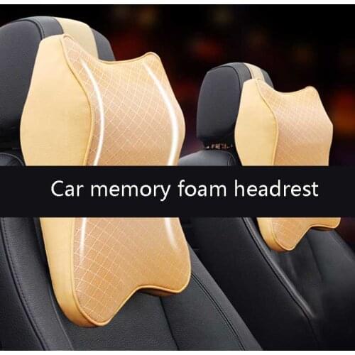 Vehicle-mounted Headrest Universal Neck Pad Car Waist Pillow Memory Foam Head Back Black Cushion Massage Core Home Supplies