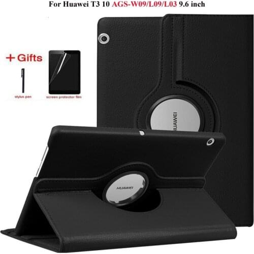 360 Rotating Folding Case for Huawei MediaPad T3 10 9.6 AGS-L09 AGS-L03 Funda Cover for Honor Play Pad 2 9.6 inch tablet case