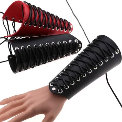 1 Pair Carnival PU Leather punk Cuff