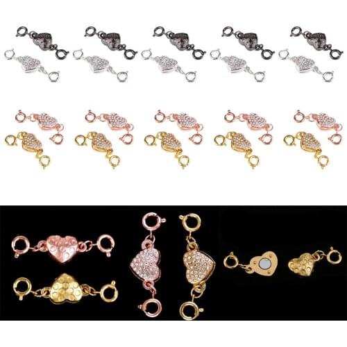 20pcs Crystal Magnetic Converter Clasp Jewelry Making Hook Jewelry Connector