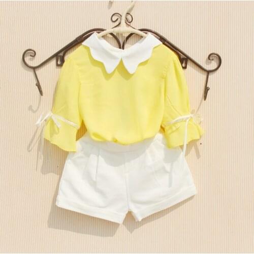 2019 Summer Baby Toddler School Big Girls Blouse Shirt White Girl Top Blouses Shirts For Kids blusa Childrens Clothes JW4688-3