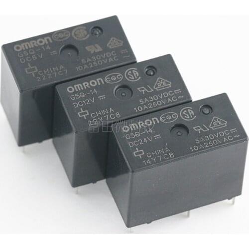 5PCS/lot Relay G5Q-14-DC5V G5Q-14-DC12V G5Q-14-DC24V 10A 5PIN G5Q-1A-DC5V G5Q-1A-DC12V 10A 4PIN