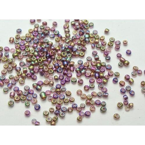 5000 Glass Seed Beads 2mm Opaque Luster AB Rainbow + Storage Box