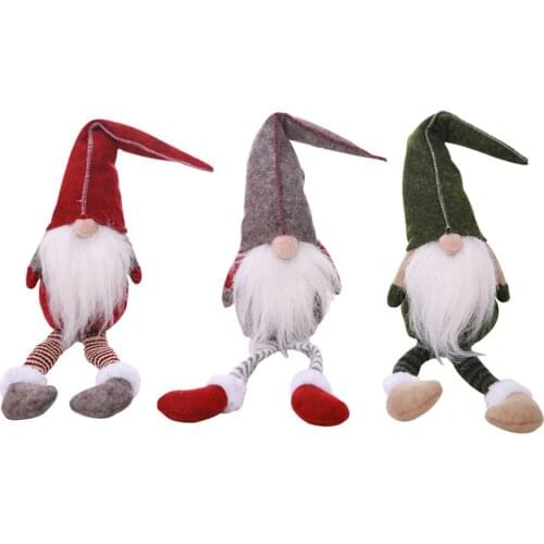 6 pcs Christmas Doll Toys Swedish Figurines Gnome Scandinavian Tomte Nordic Nisse Sockerbit Dwarf Elf Gifts Kids Xmas Decoration