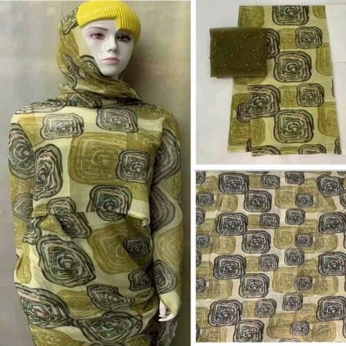 7 Yards African lace Fabric 2020 High Quality Embroidery Cotton Print Lace Fabric For Womens Dress Textile Material.L1010295