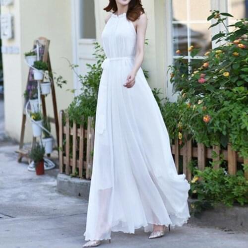 80% Hot Sales!!! Evening Party Solid Color Ruffled Collar Women Sleeveless Maxi Dress with Belt