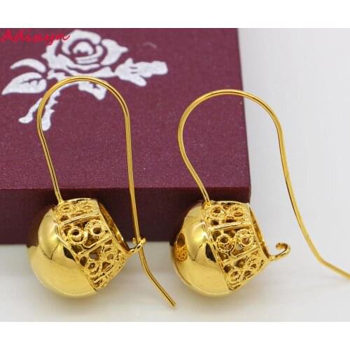 Adixyn Ethiopian Drop Earrings for Women/Girls Gold Color Jewelry Wholesale Fashion Africa/Arab/India Items