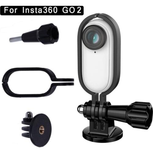 Aluminum Alloy 1/4 Adapter Adjustable Angle Bracket Protective Frame Stable Mount Bracket For Insta360 GO 2 Camera Accessories