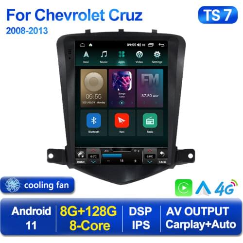 6G+128G Android 11 Vetical Tesla Screen Car GPS Multimedia Radio Player for Chevrolet Cruze J300 Holden Daewoo Lacett 2009-2015