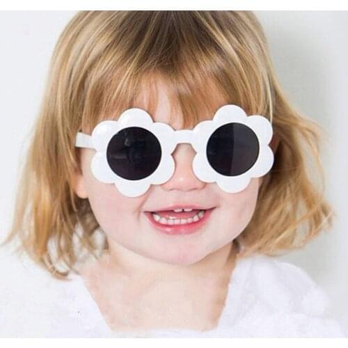 HKNA Cute Flower Children Sunglasses Fashion Jelly Color Sun Glasses for Kids Cute Sunflower Children Glasses Shades Girls Boys