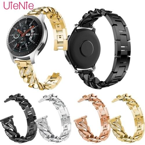 For Samsung Galaxy 46mm Alloy Stainless Steel Strap For Samsung Gear S3 22mm Mens Watch Womens Bracelet Wristband Accessories