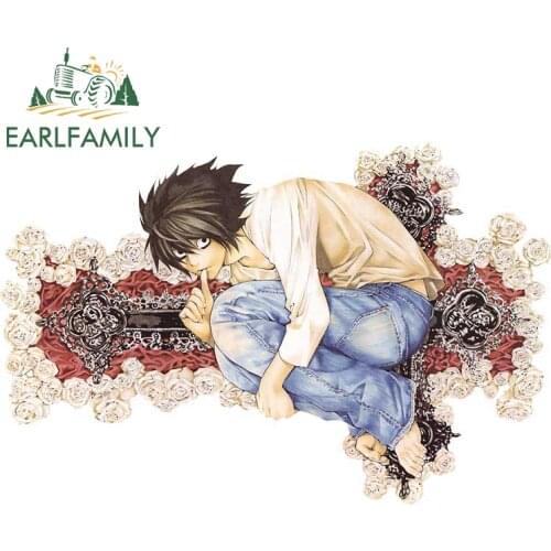 EARLFAMILY 13cm X 8.6cm for Death Note Car Stickers Waterproof Creative Decals Personality Motorcycle Trunk Decor Vinyl Car Wrap