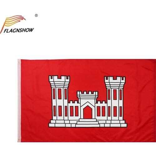 FLAGNSHOW United States Army Corps of Engineers Vessel Flag USACE Flags Polyester with Brass Grommets