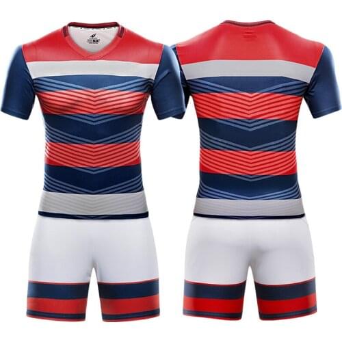Football Jersey Custom Breathable Football Shirts Soccer Jerseys 2019 Striped Training Suit Mens Sportswear