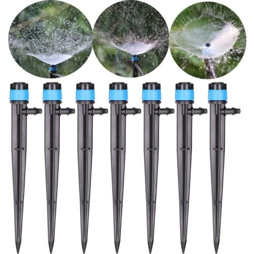 50-500PCS Drip emitter with pile flow adjustable 360-degree sprayer irrigation dropper for garden yard lawn flower bed