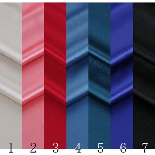 LEO&LIN Vintage colorful 100% Silk Satin Patchwork Fabric for sewing Haute couture Linings Dress Textile (1 meter)