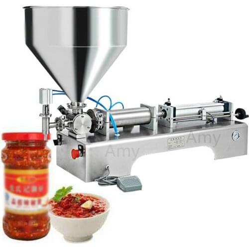 Yogurt jam gel paste filling machine piston type single head paste filler semi automatic quantitative filling machine