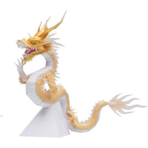 Simulation 3D Paper Model Dragon Handmade Papercraft DIY Animal Stereo Origami Desktop Ornaments Children Educational Toys Gift